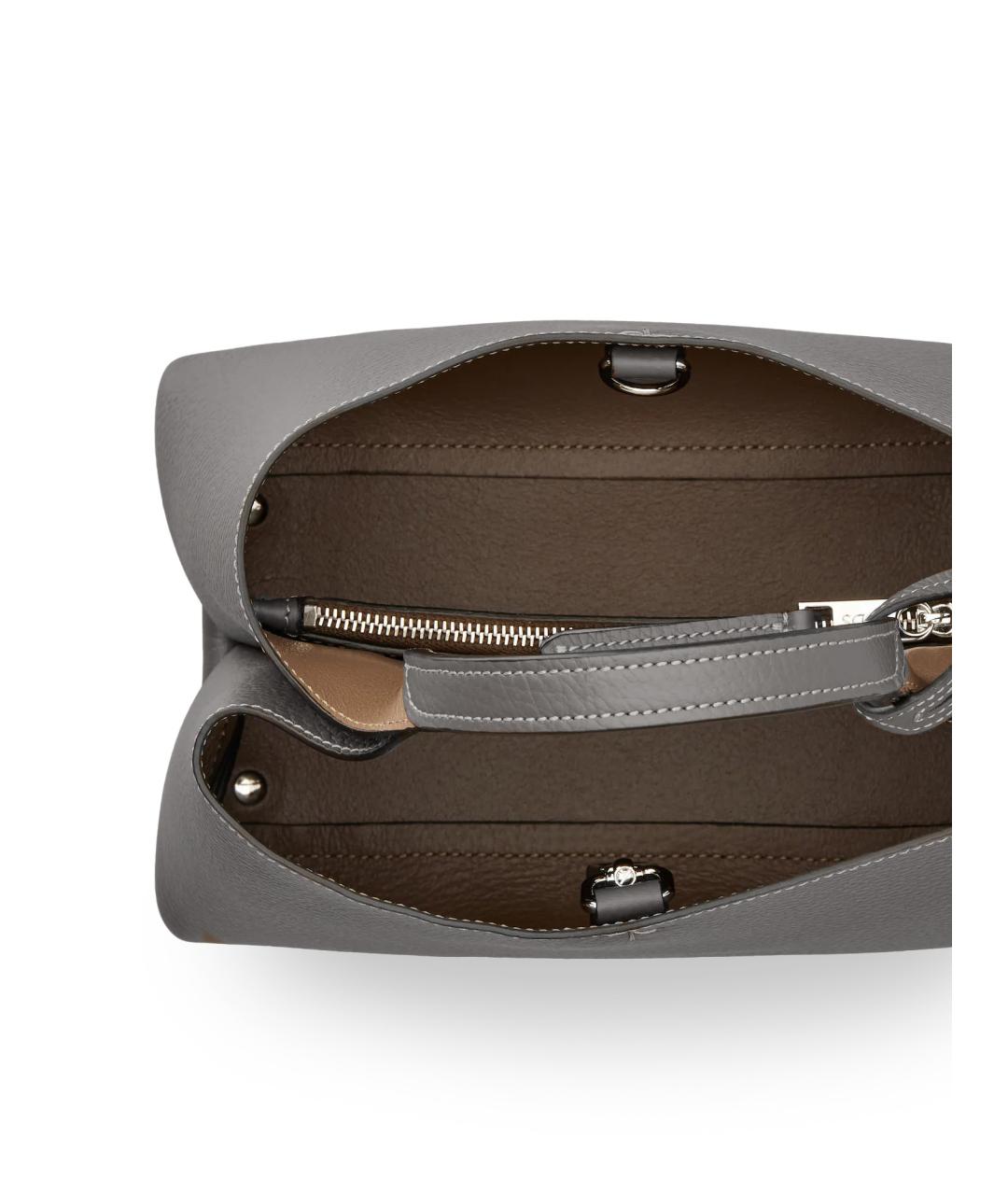 TOD'S Коричневая кожаная сумка тоут, фото 4