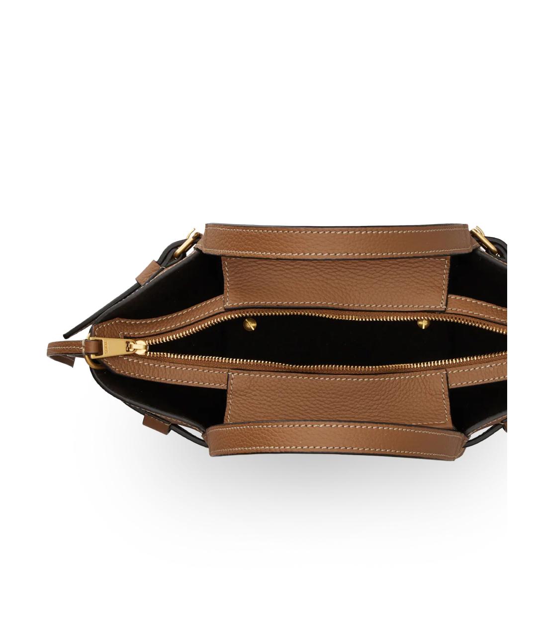 TOD'S Бежевая кожаная сумка тоут, фото 4
