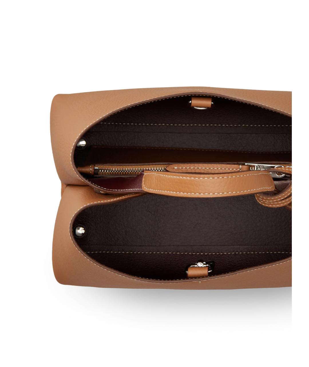 TOD'S Бежевая кожаная сумка тоут, фото 4