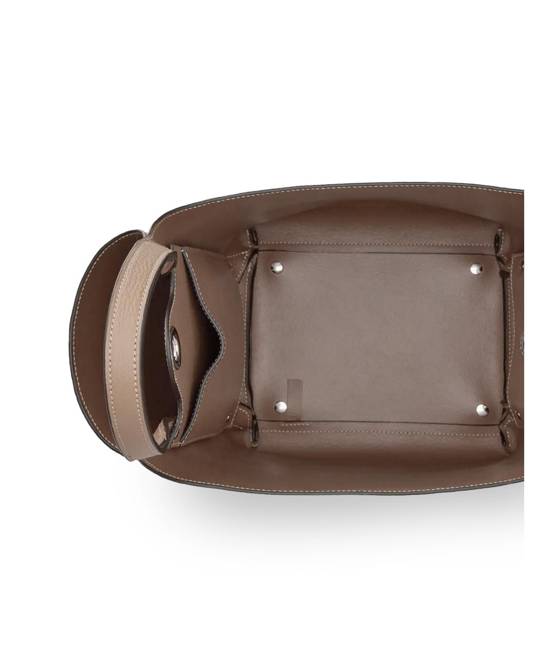 TOD'S Бежевая кожаная сумка тоут, фото 4