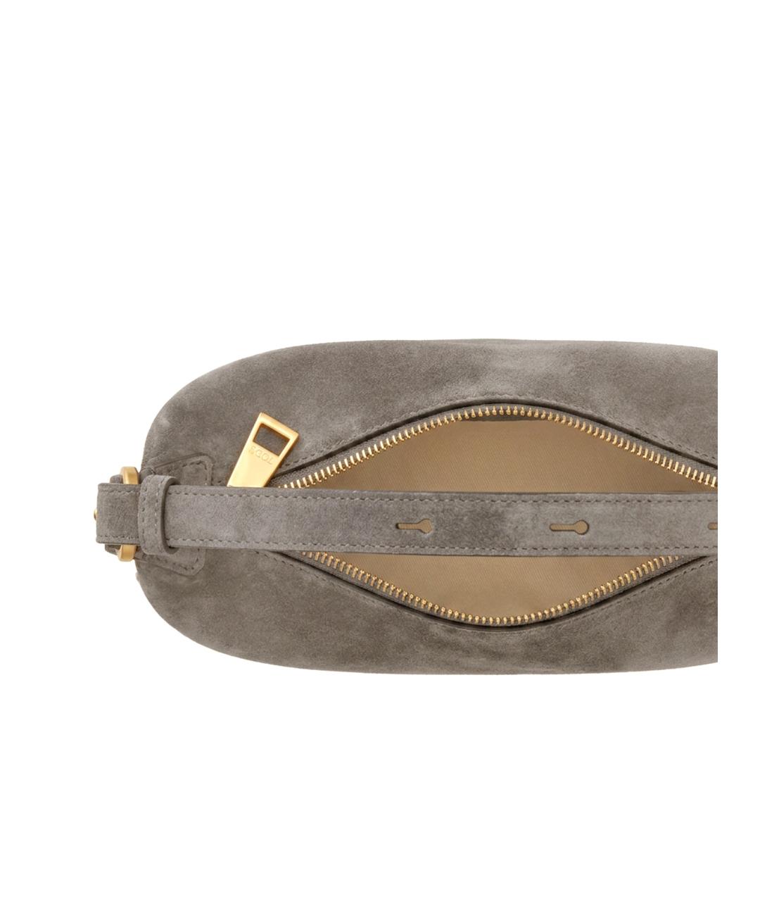 TOD'S Бежевая замшевая сумка с короткими ручками, фото 4