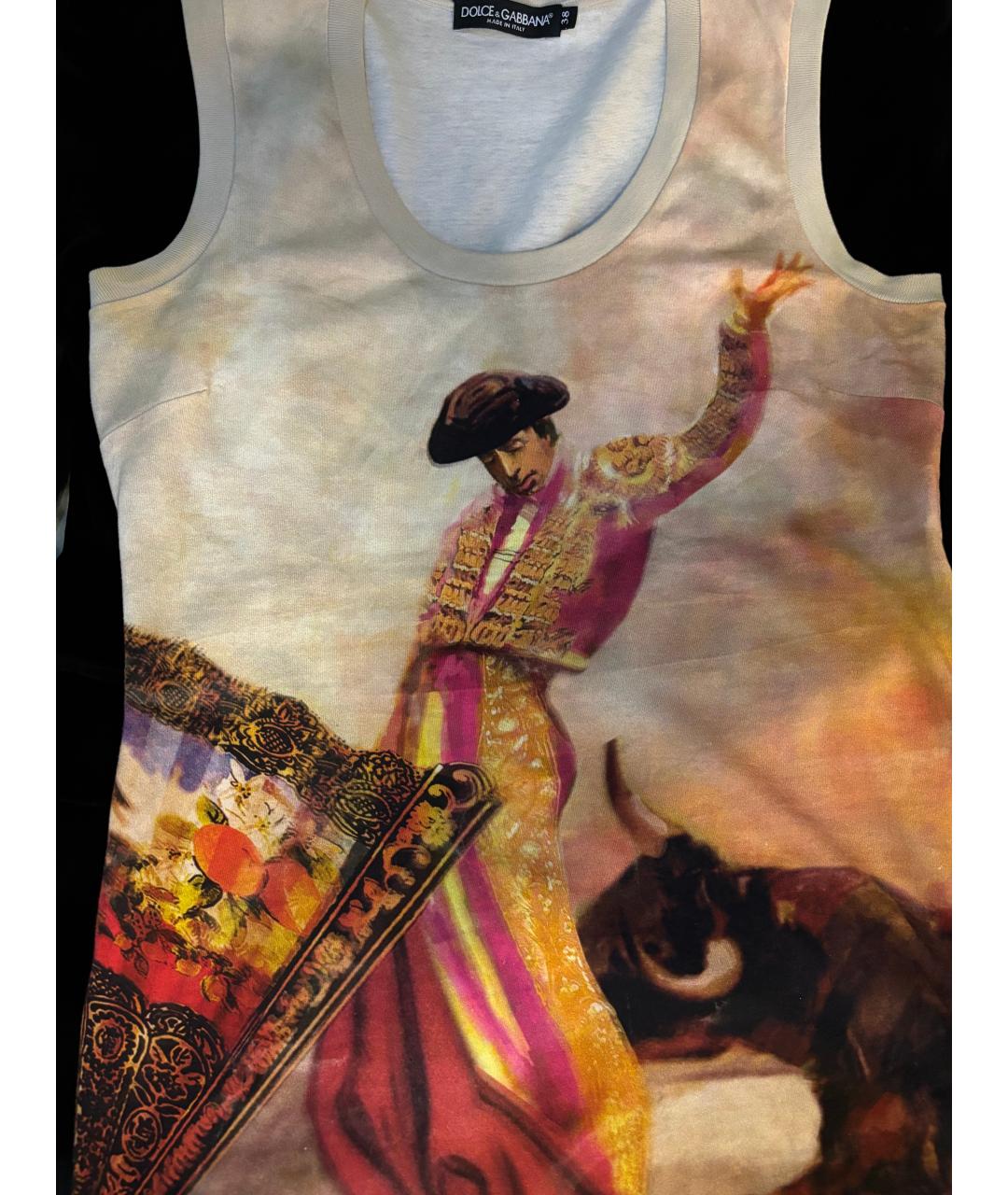 DOLCE&GABBANA Мульти хлопковая майка, фото 6