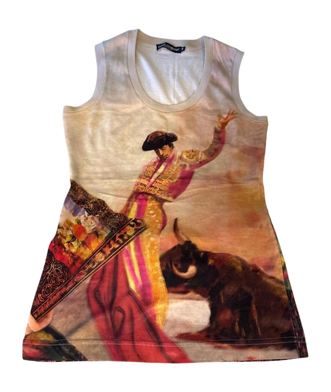 DOLCE&GABBANA Мульти хлопковая майка, фото 1