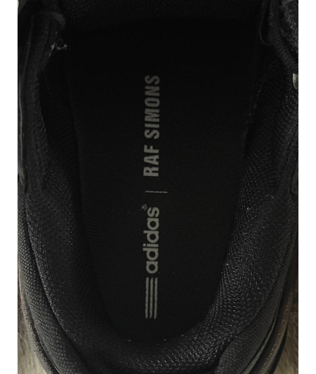RAF SIMONS Черные кожаные низкие кроссовки / кеды, фото 5