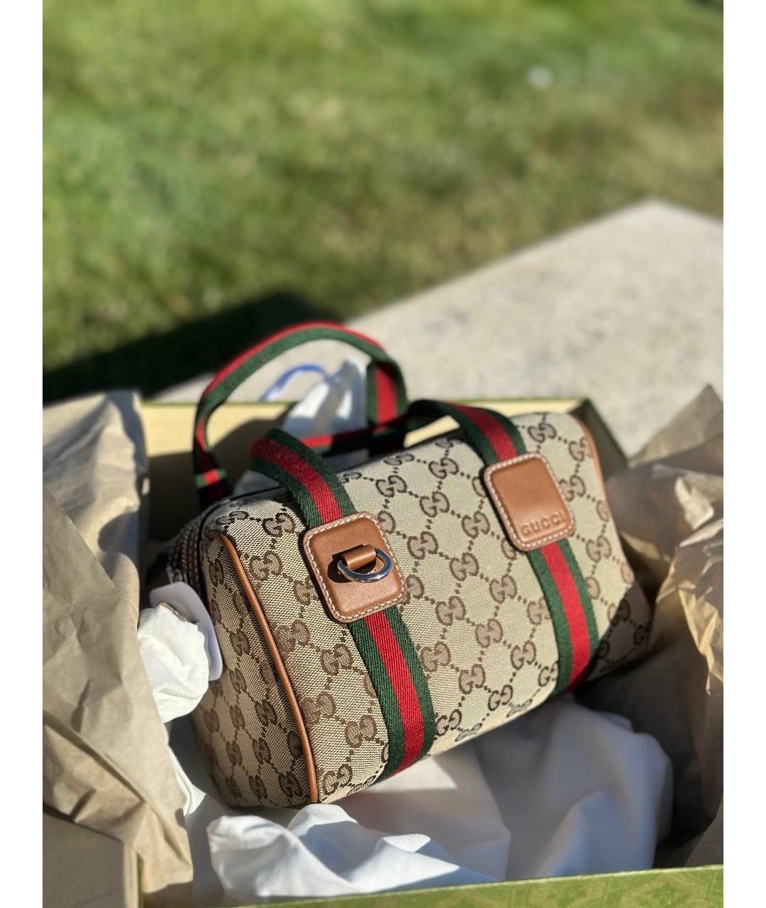 GUCCI Коричневая сумка с короткими ручками, фото 5