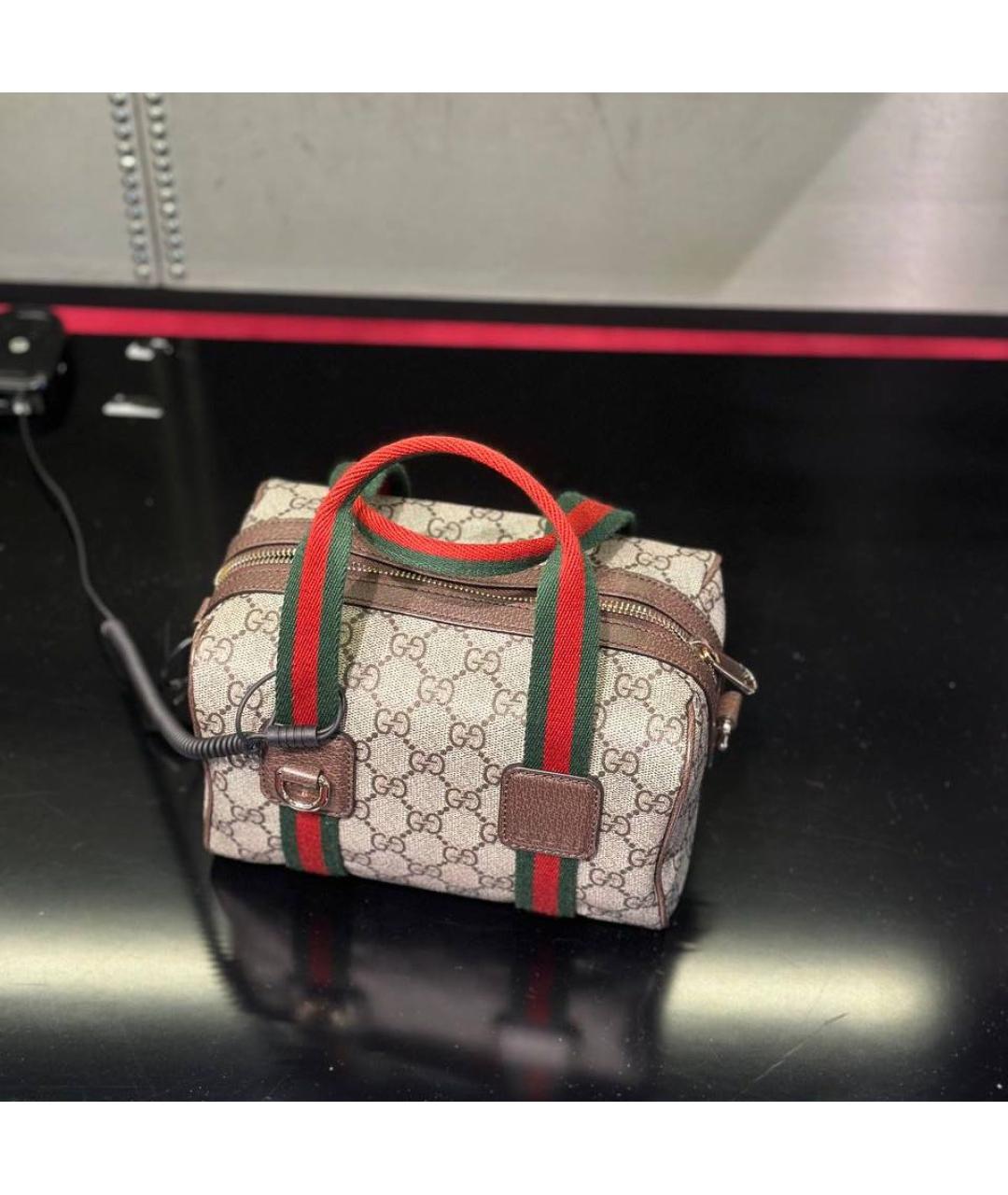GUCCI Коричневая сумка с короткими ручками, фото 7