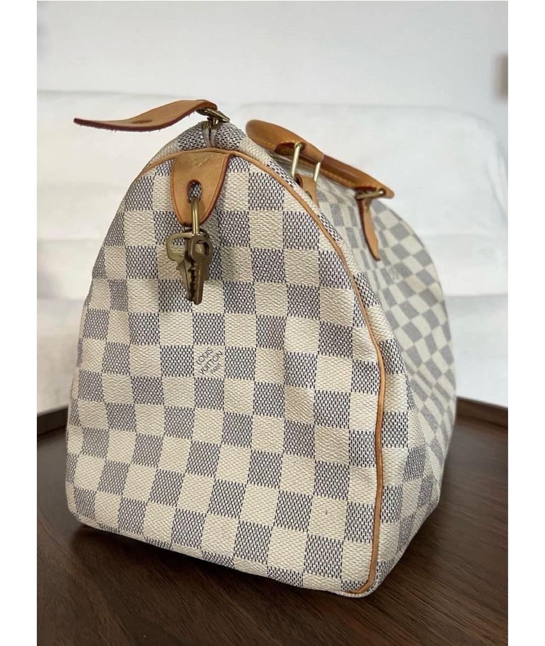 LOUIS VUITTON Бежевая кожаная сумка тоут, фото 2