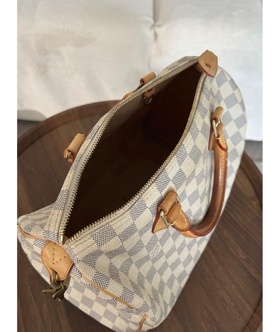 LOUIS VUITTON Бежевая кожаная сумка тоут, фото 4
