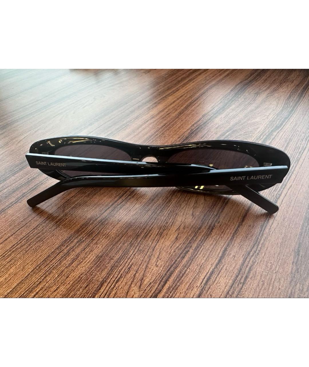 SAINT LAURENT Черные пластиковые солнцезащитные очки, фото 5