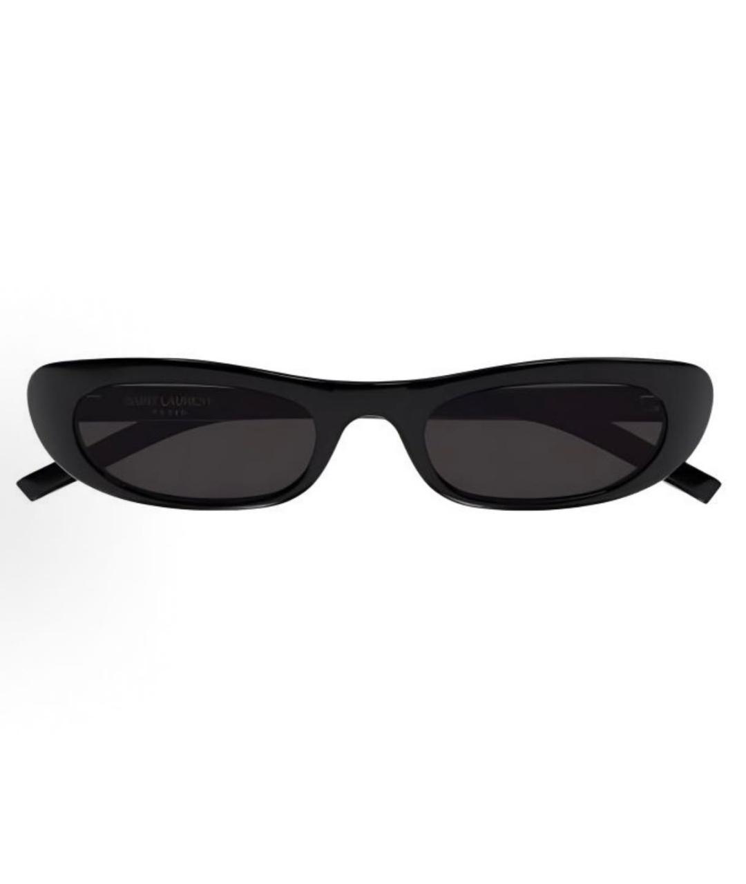 SAINT LAURENT Черные пластиковые солнцезащитные очки, фото 2