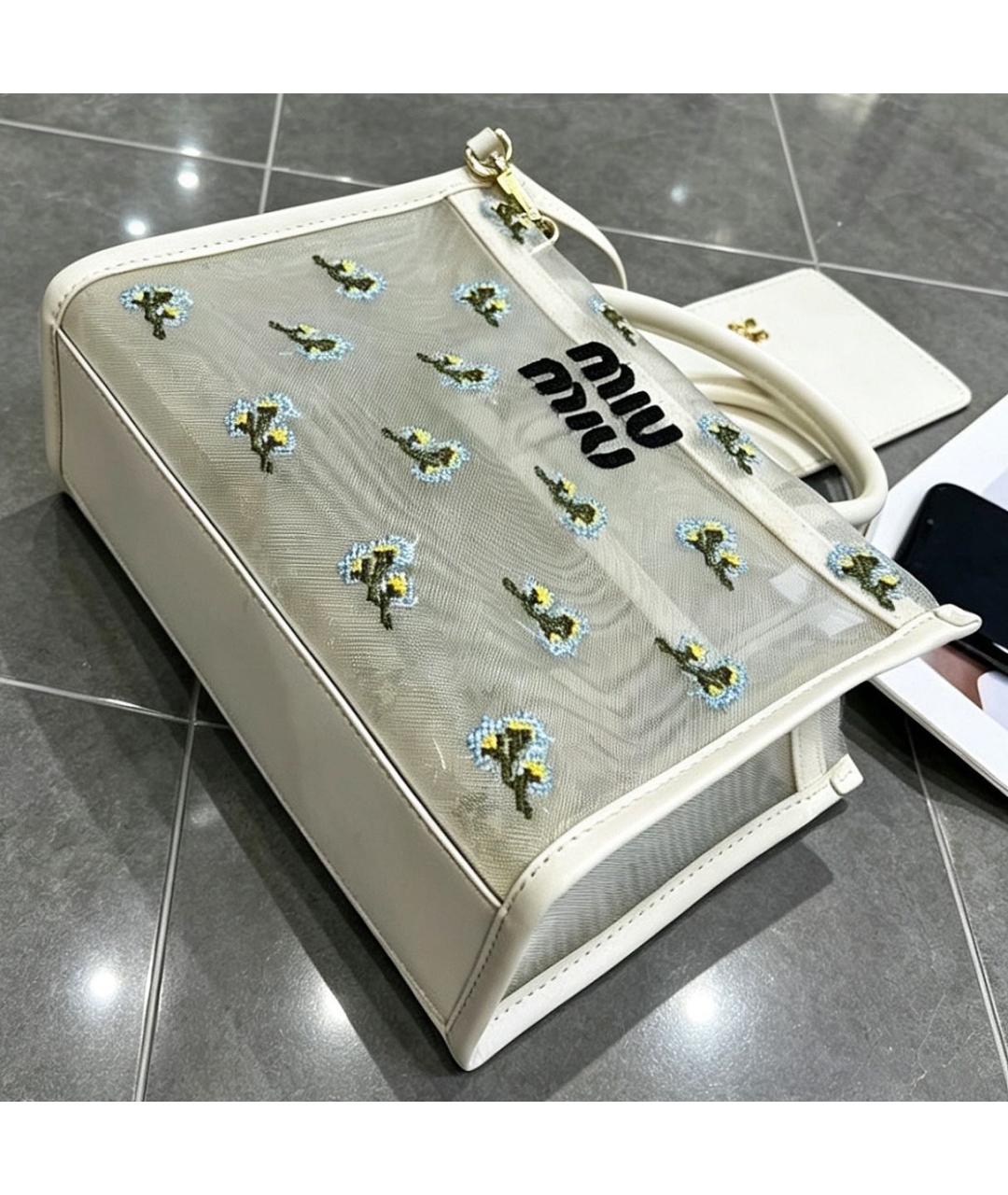 MIU MIU Белая сумка тоут, фото 7
