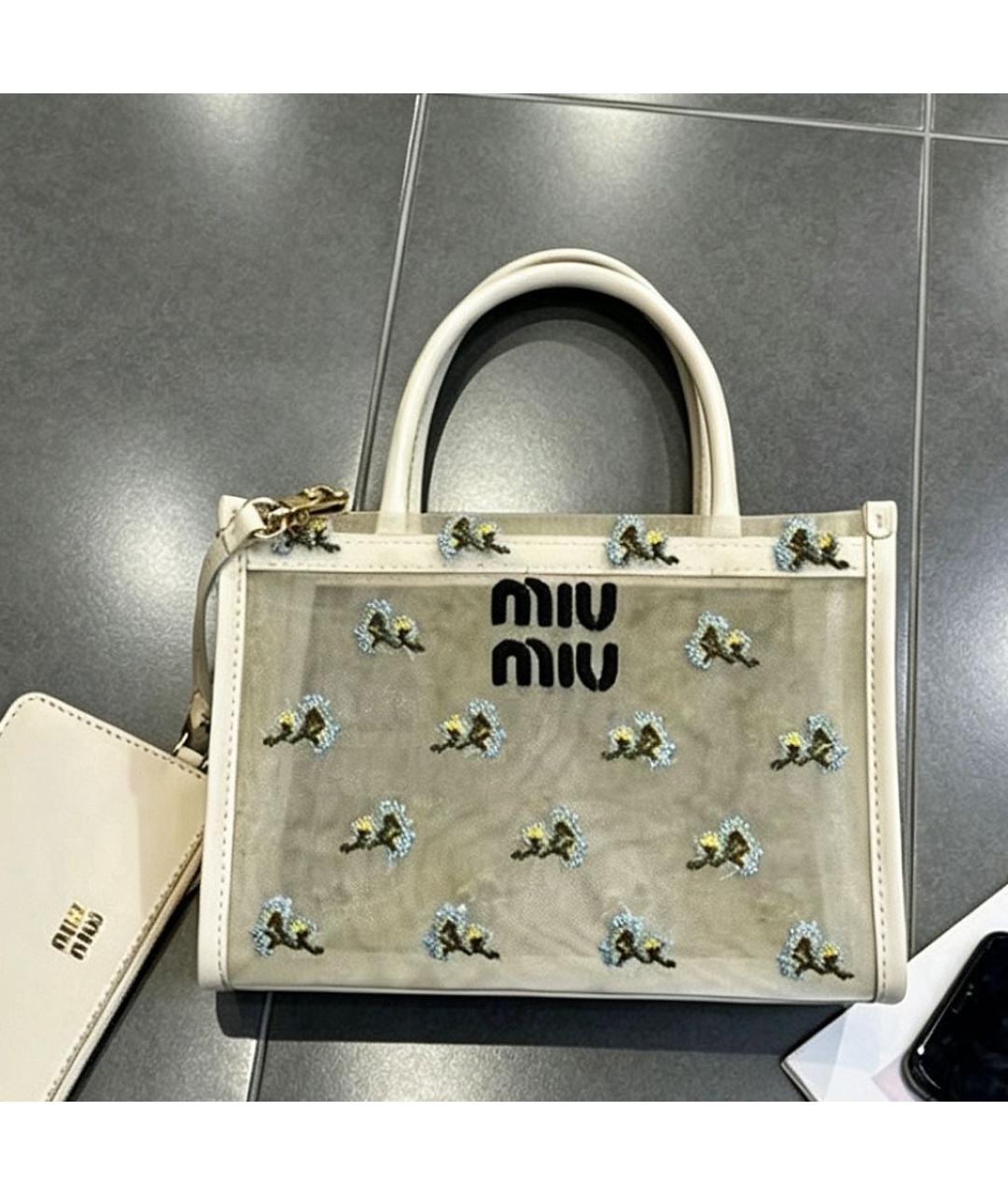 MIU MIU Белая сумка тоут, фото 5