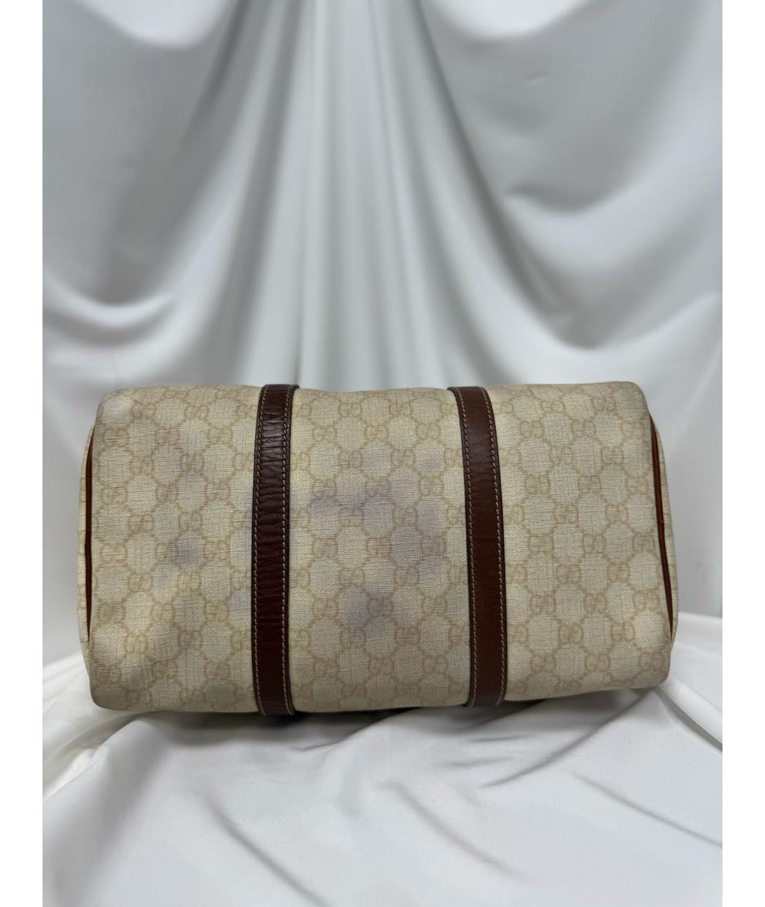 GUCCI Коричневая кожаная сумка тоут, фото 4
