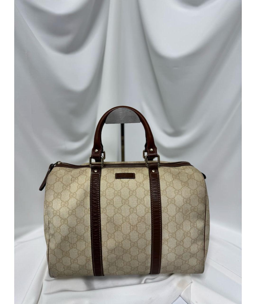 GUCCI Коричневая кожаная сумка тоут, фото 7
