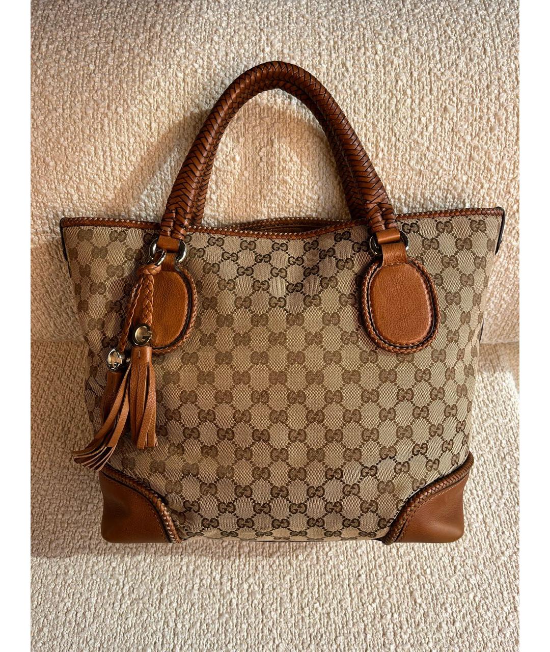 GUCCI Коричневая сумка с короткими ручками, фото 9