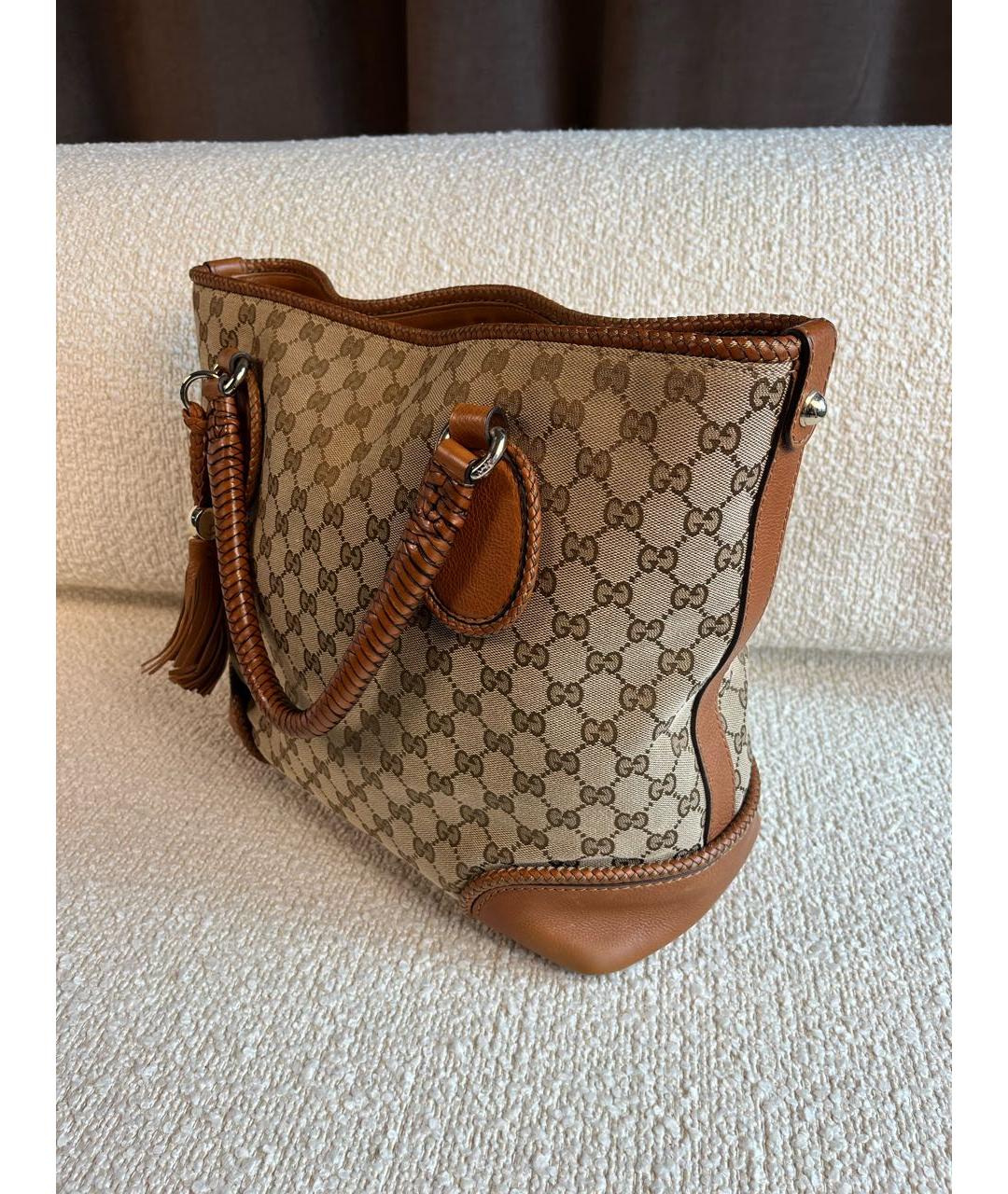 GUCCI Коричневая сумка с короткими ручками, фото 3