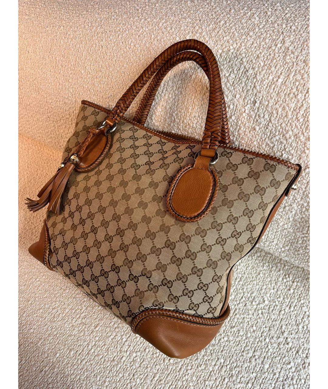 GUCCI Коричневая сумка с короткими ручками, фото 5