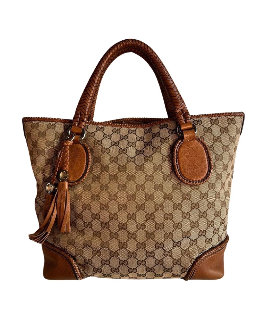 GUCCI Коричневая сумка с короткими ручками, фото 1