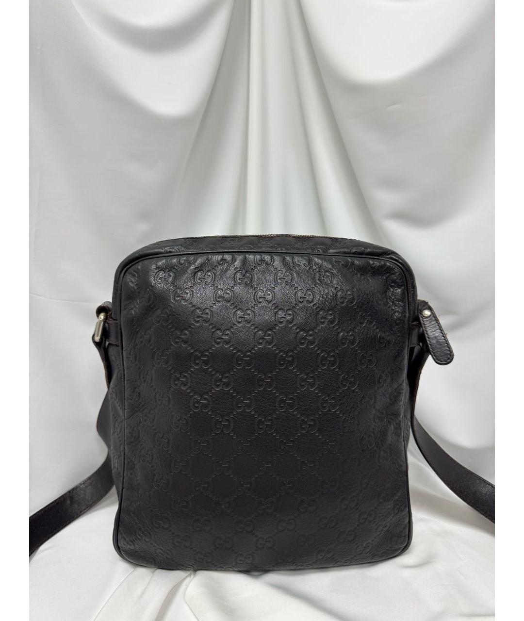 GUCCI Коричневая кожаная сумка на плечо, фото 4