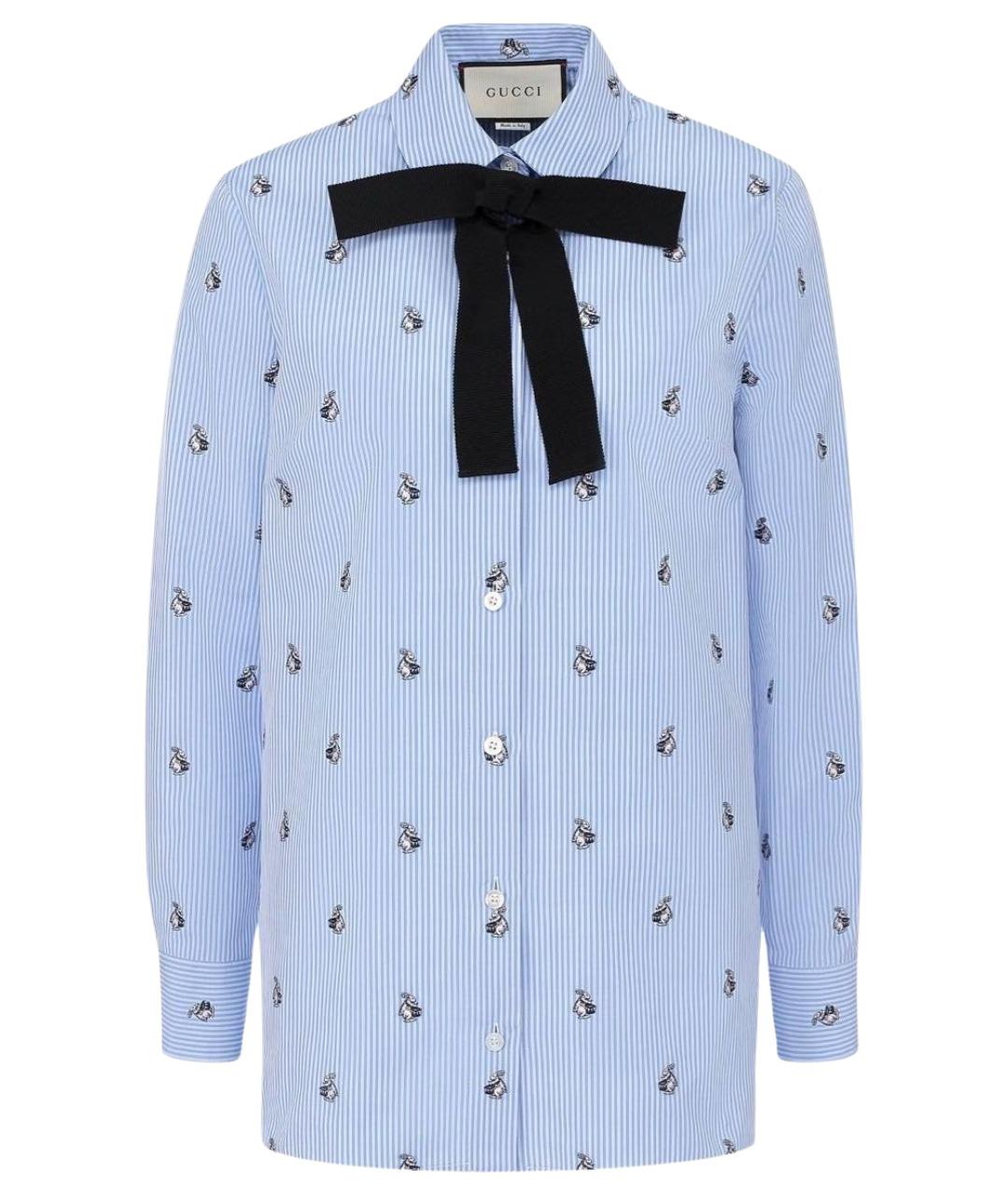 GUCCI Голубая хлопковая рубашка, фото 1
