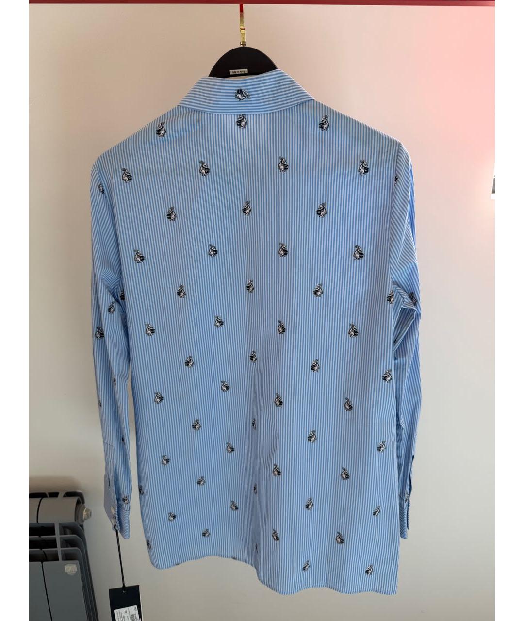 GUCCI Голубая хлопковая рубашка, фото 8