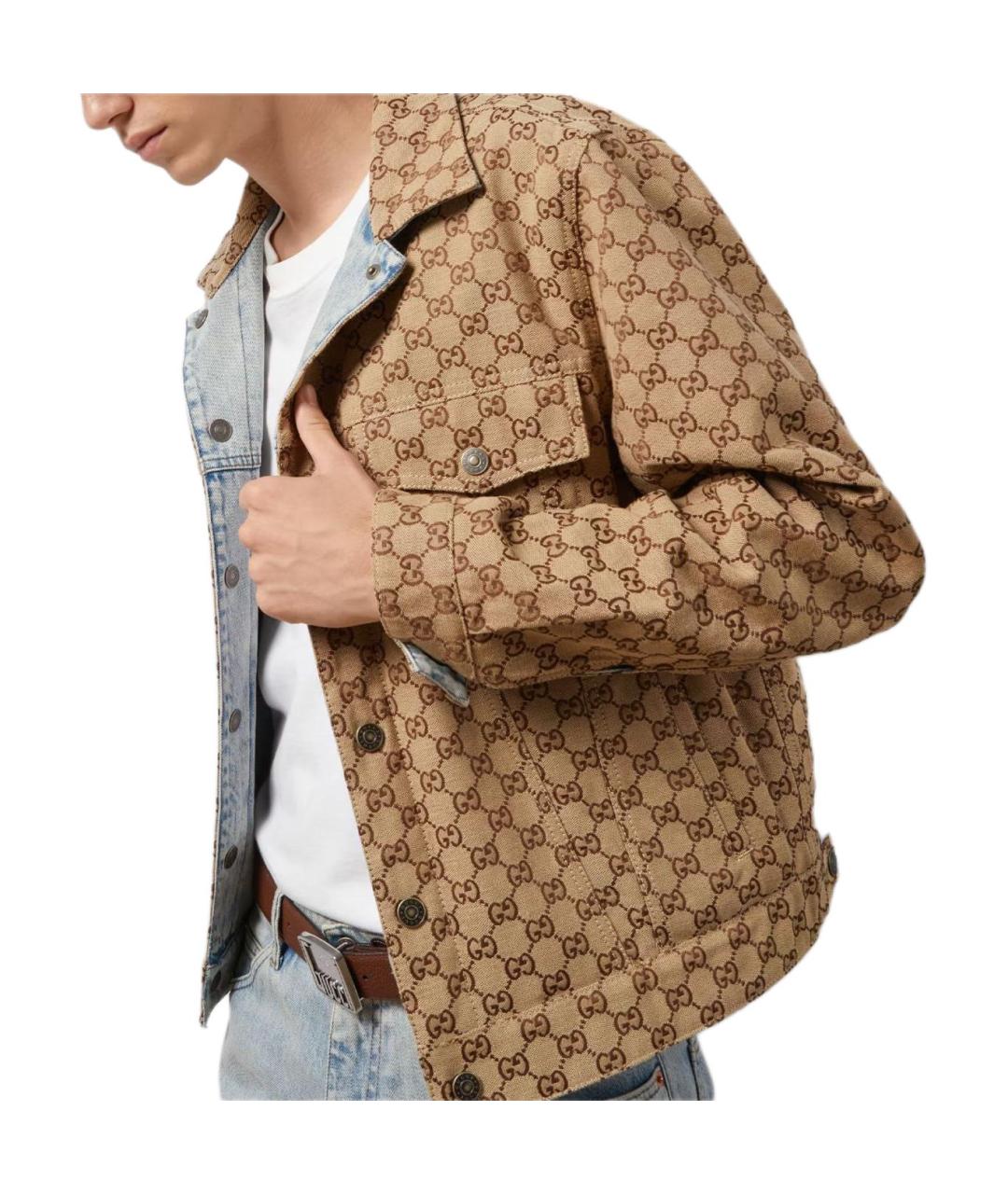 GUCCI Голубая деним куртка, фото 4