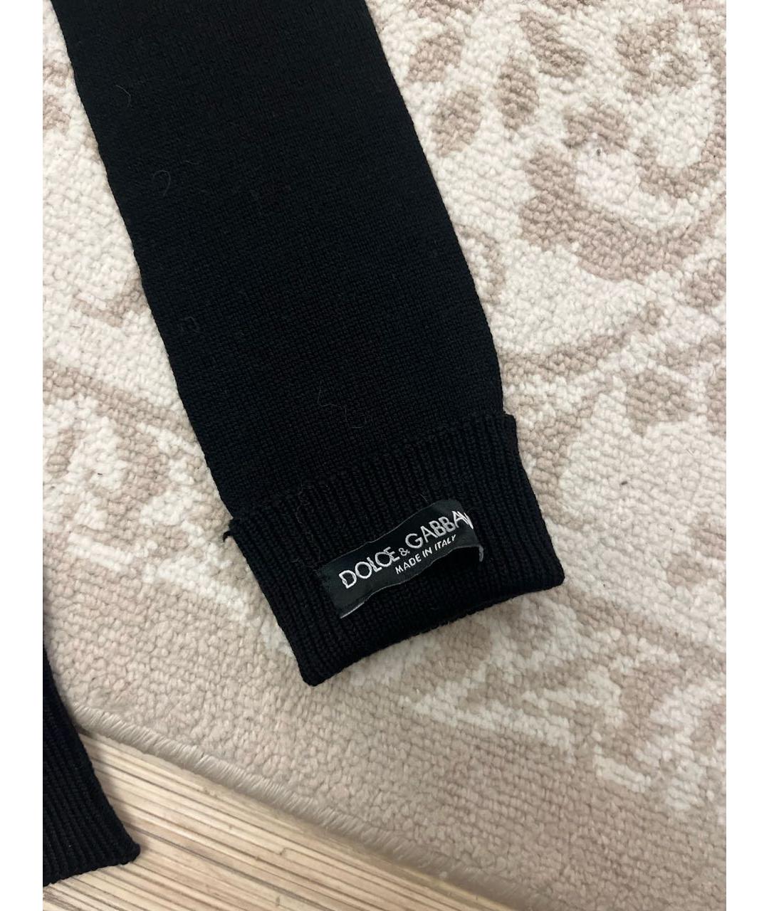 DOLCE&GABBANA Черные шерстяные перчатки, фото 2
