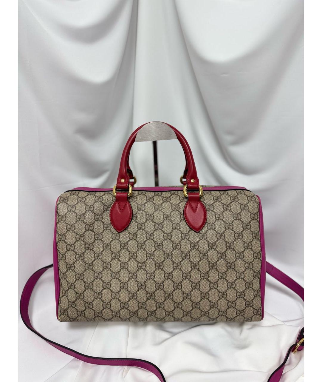 GUCCI Красная кожаная сумка с короткими ручками, фото 4