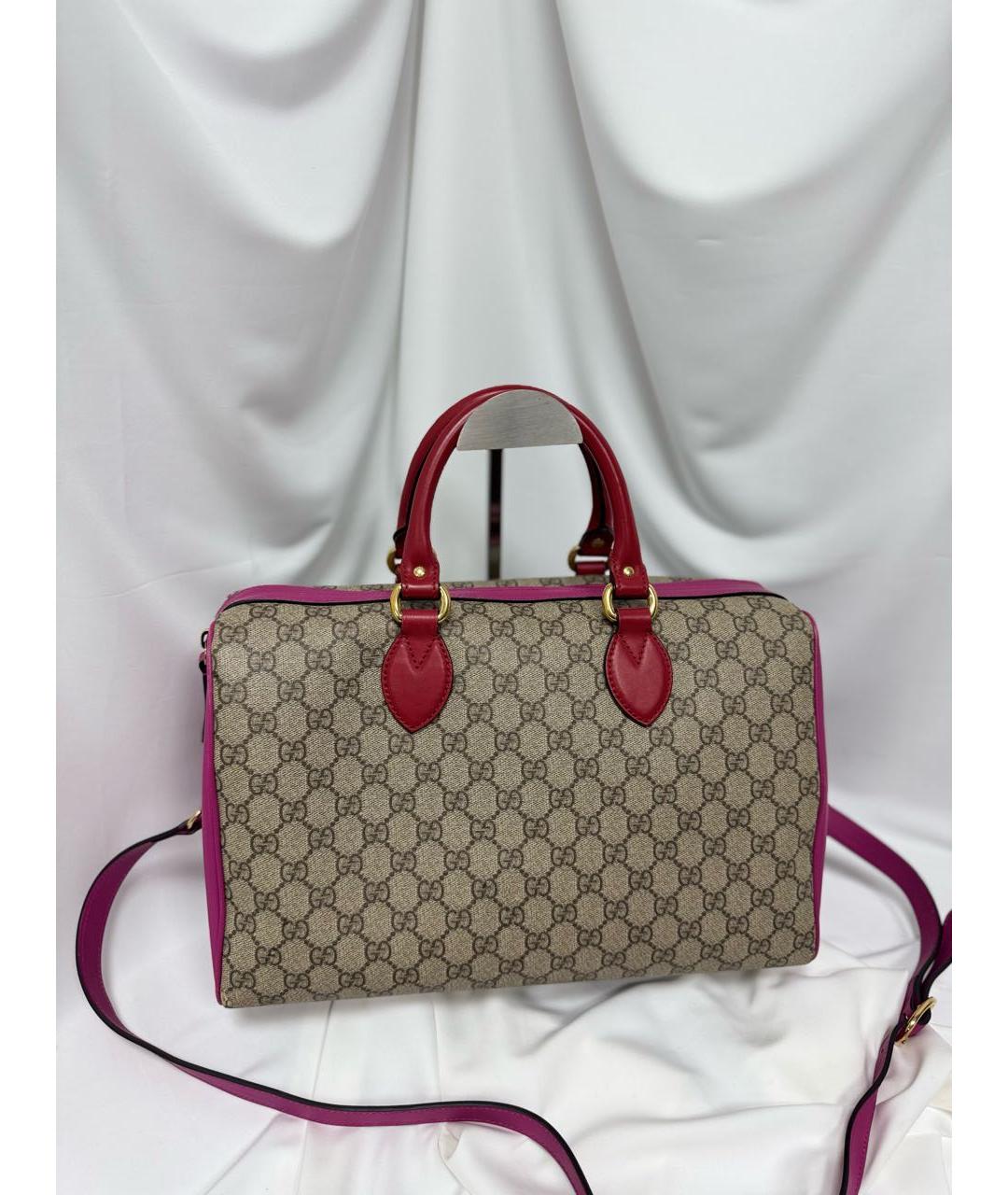 GUCCI Красная кожаная сумка с короткими ручками, фото 2