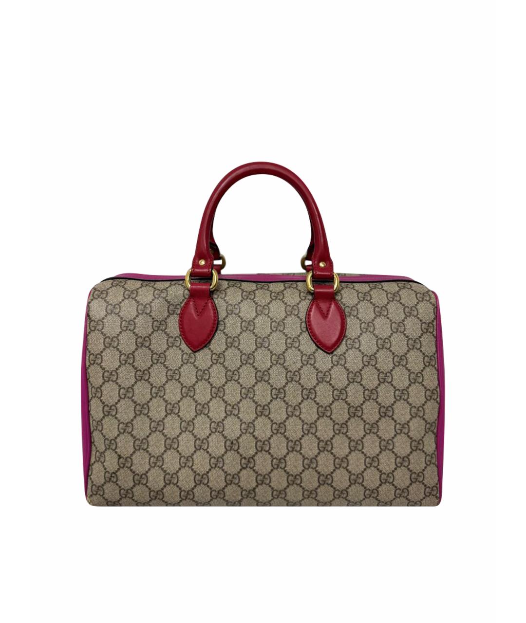 GUCCI Красная кожаная сумка с короткими ручками, фото 1