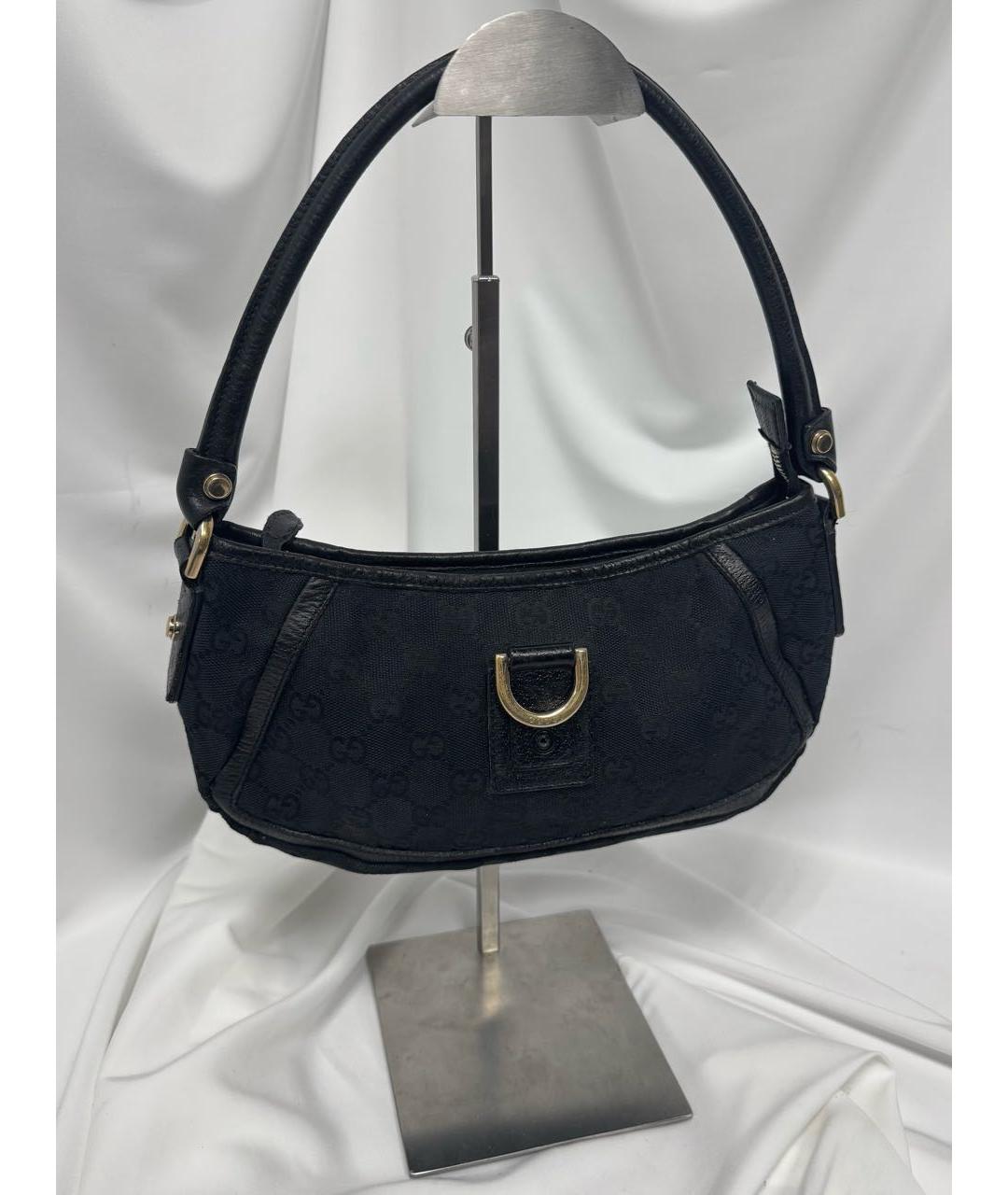 GUCCI Черная кожаная сумка с короткими ручками, фото 3