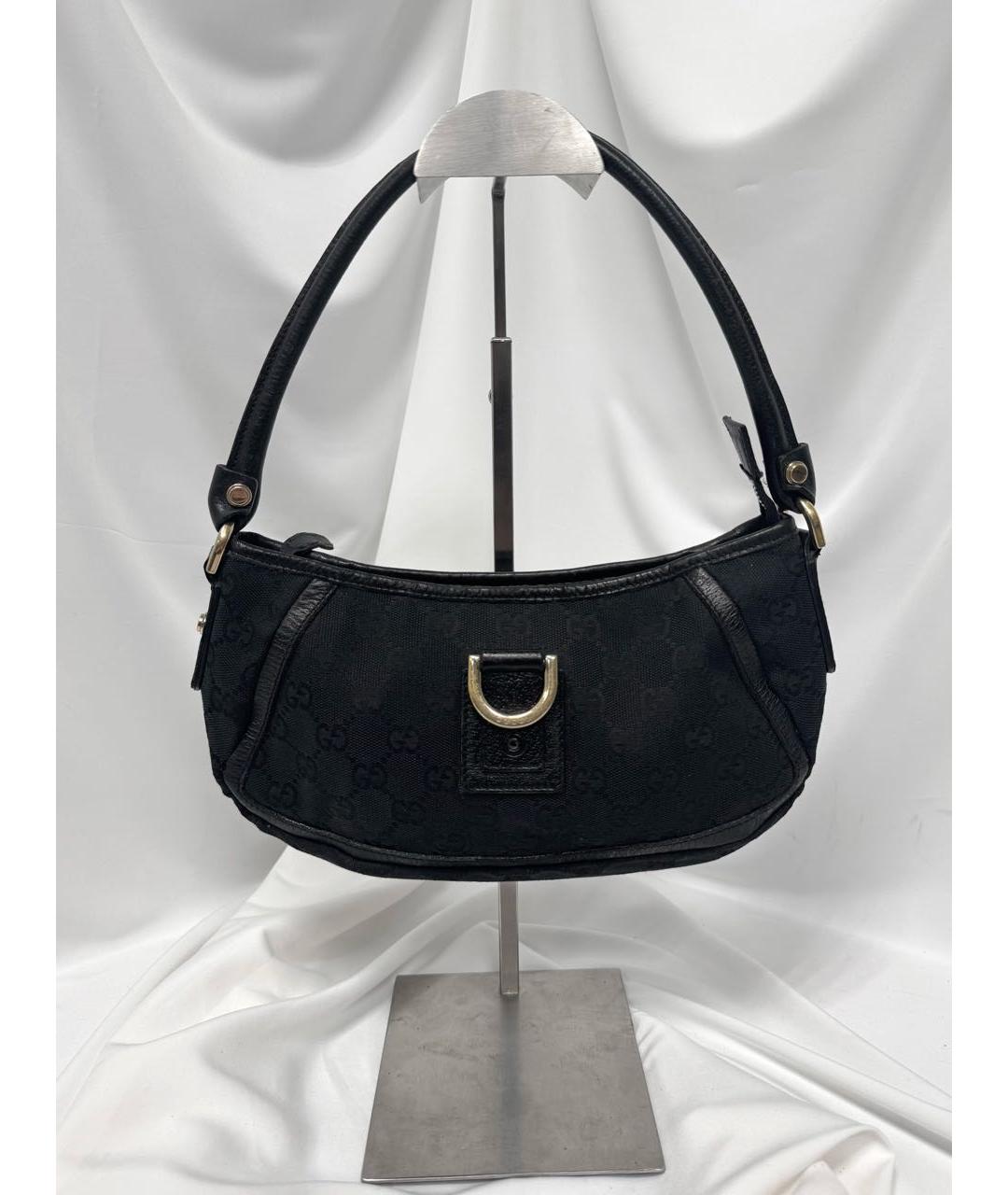 GUCCI Черная кожаная сумка с короткими ручками, фото 5