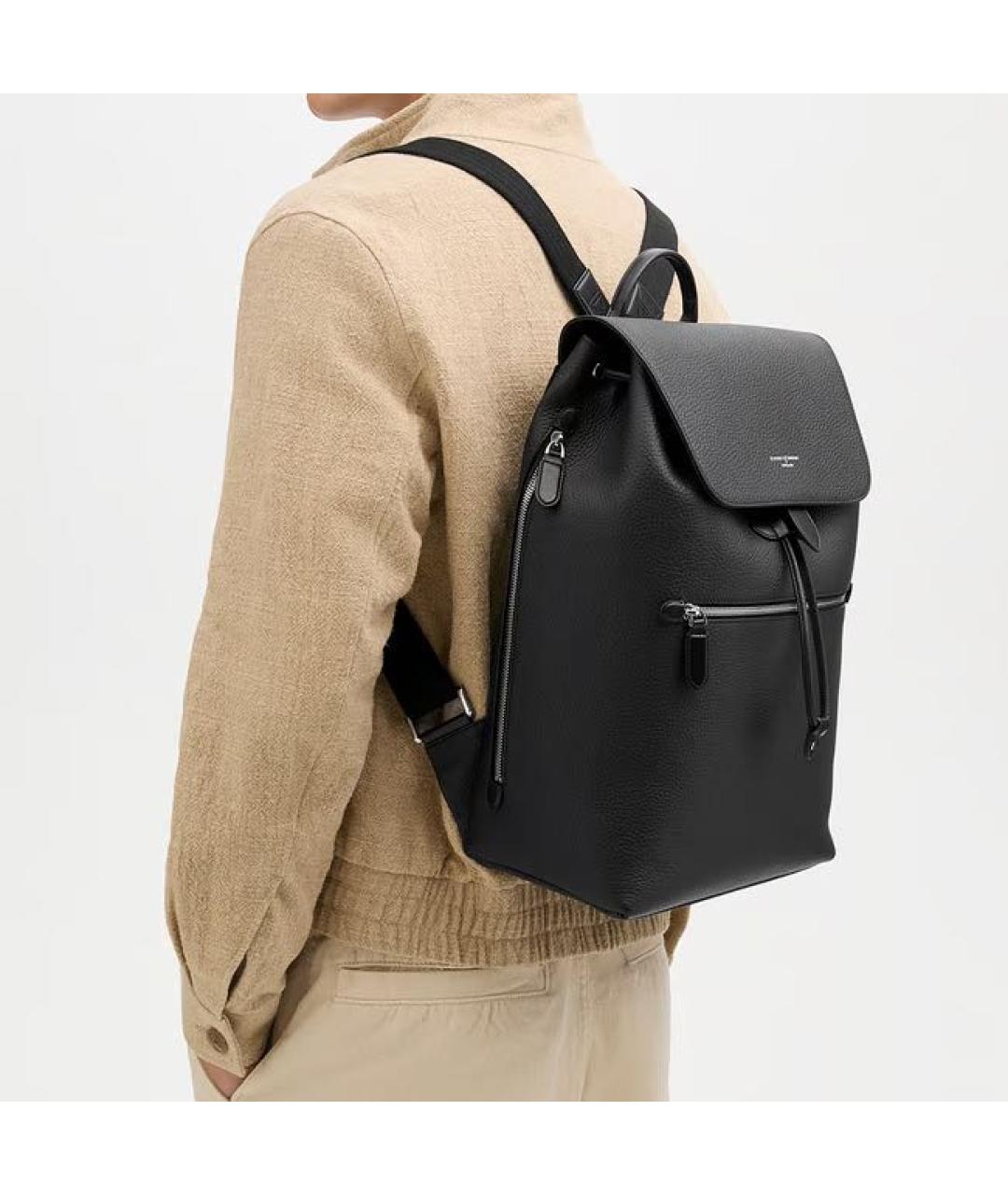 BURBERRY Черный кожаный рюкзак, фото 3