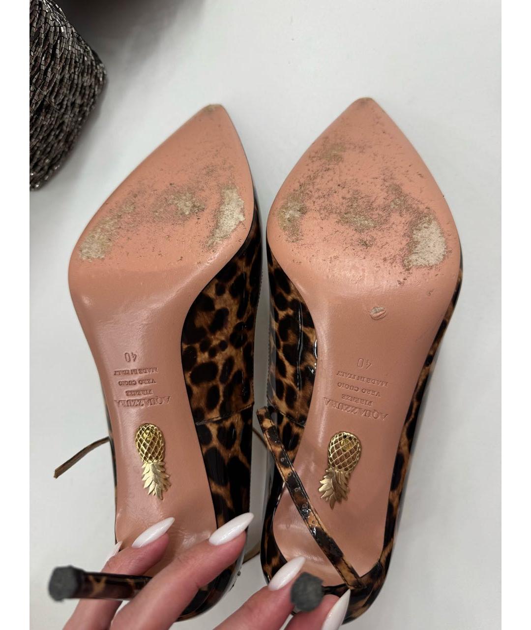 AQUAZZURA Мульти кожаные туфли, фото 7