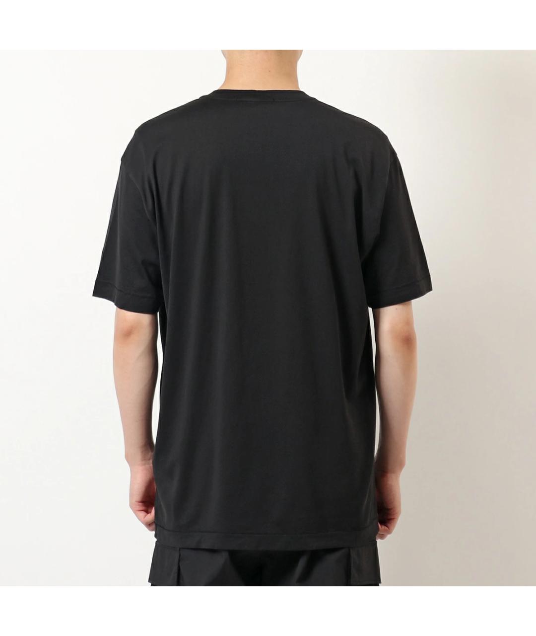 STONE ISLAND Черная хлопковая футболка, фото 4