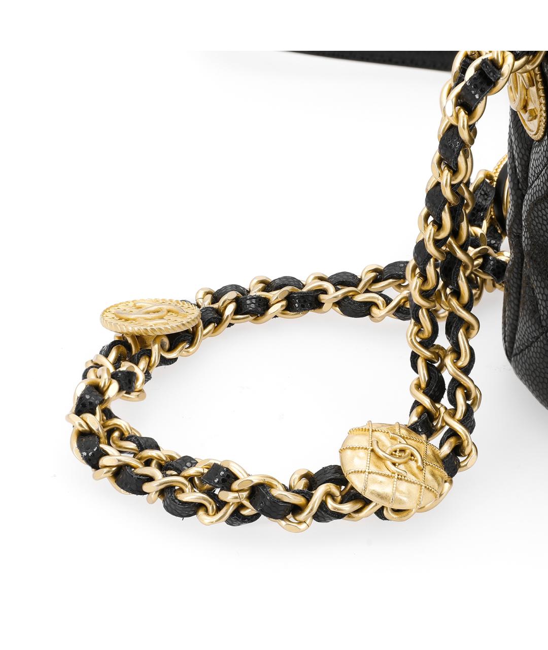 CHANEL Черная кожаная сумка через плечо, фото 4