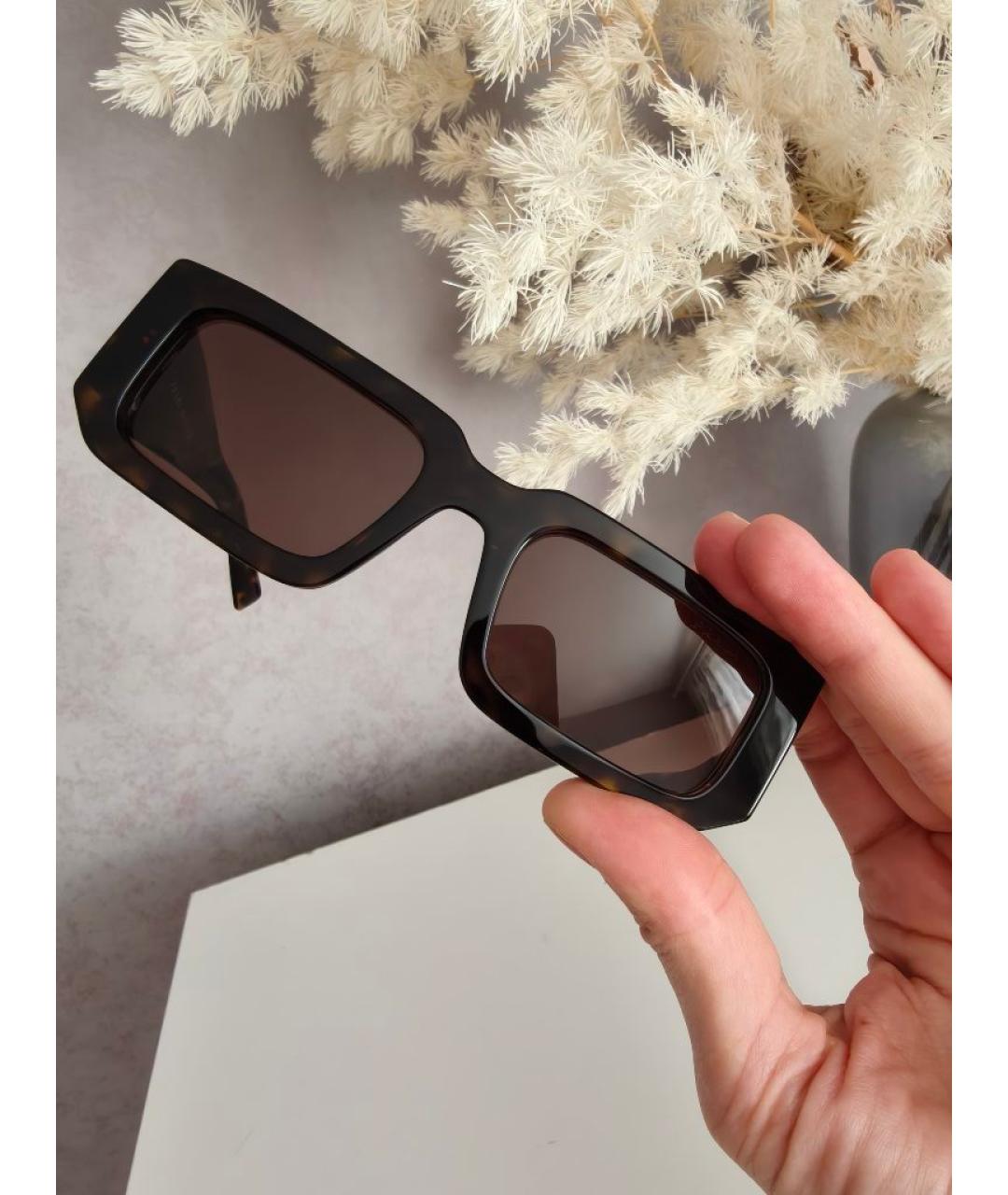 PRADA Коричневые солнцезащитные очки, фото 9
