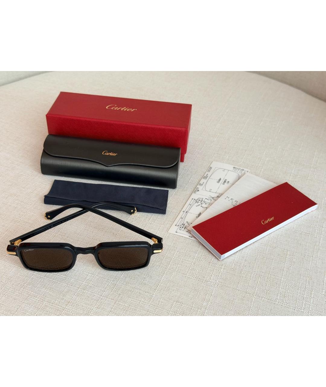 CARTIER Черные пластиковые солнцезащитные очки, фото 5