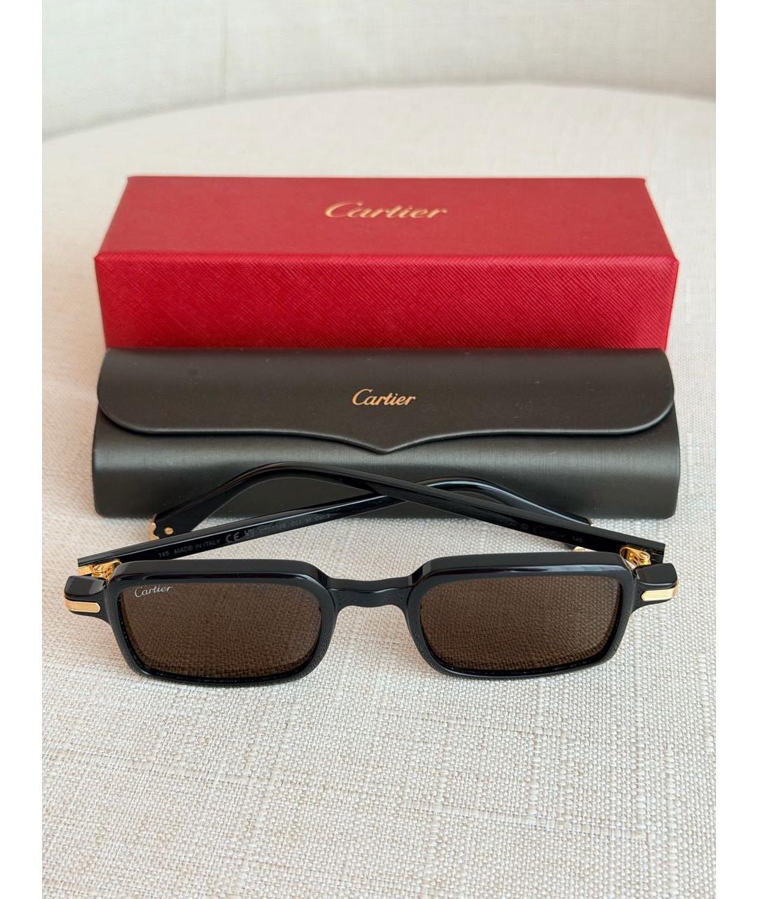CARTIER Черные пластиковые солнцезащитные очки, фото 3