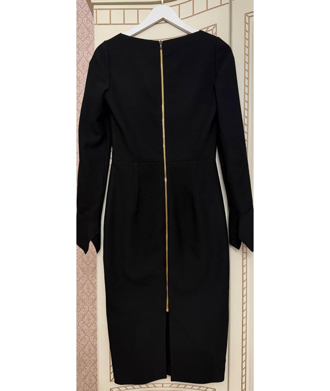 ROLAND MOURET Черное креповое повседневное платье, фото 2