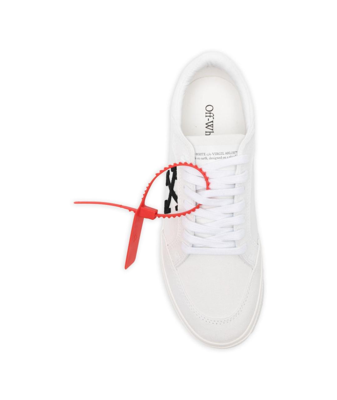 OFF-WHITE Белые текстильные низкие кроссовки / кеды, фото 3