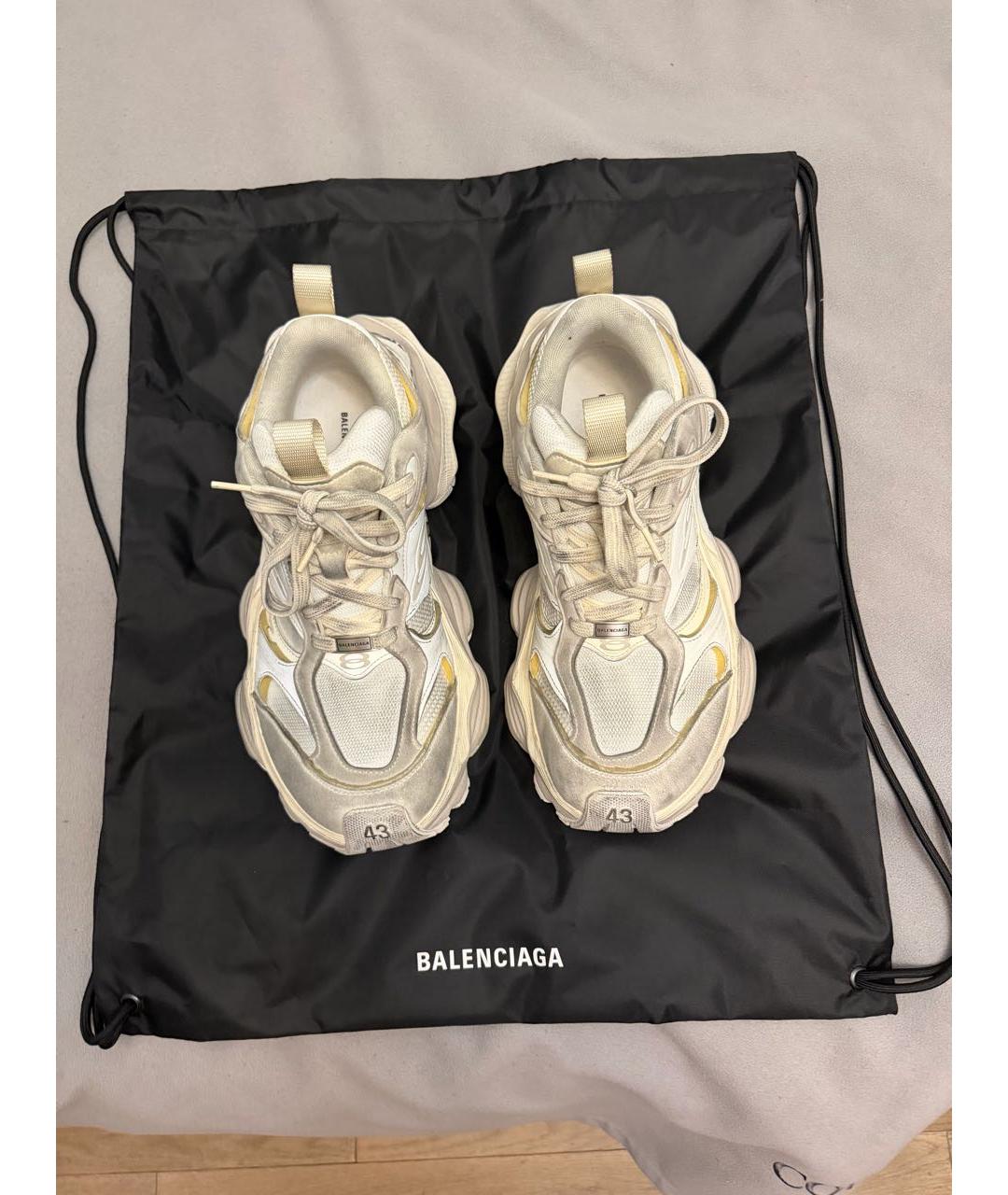 BALENCIAGA Белые низкие кроссовки / кеды, фото 3