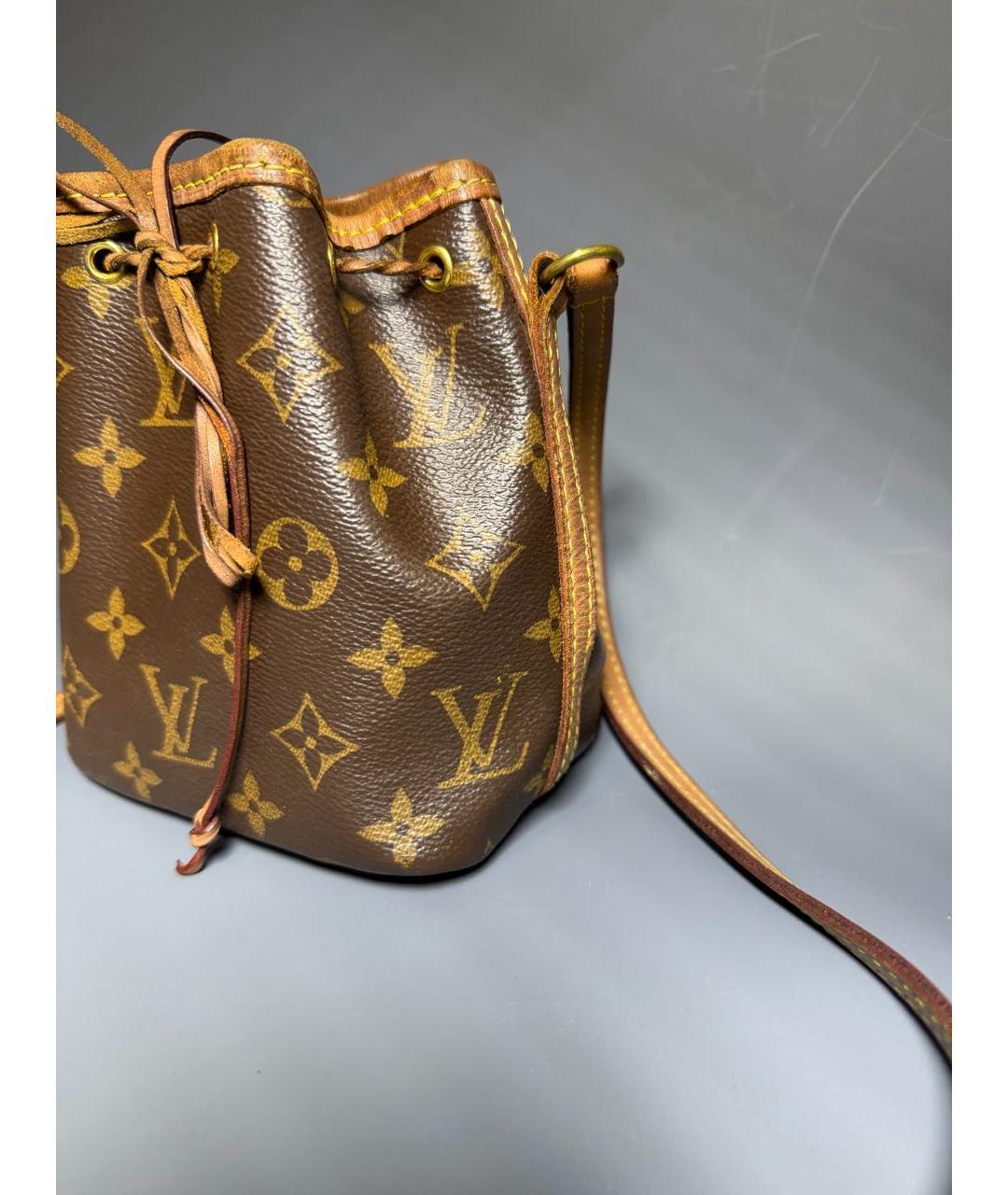 LOUIS VUITTON Коричневая кожаная сумка тоут, фото 2