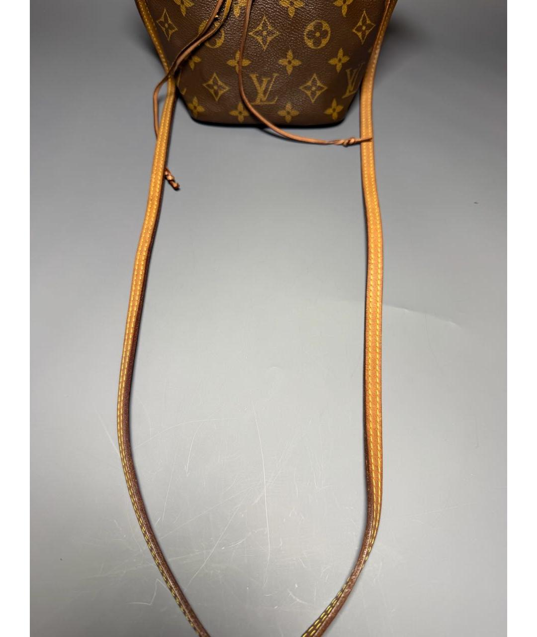 LOUIS VUITTON Коричневая кожаная сумка тоут, фото 6