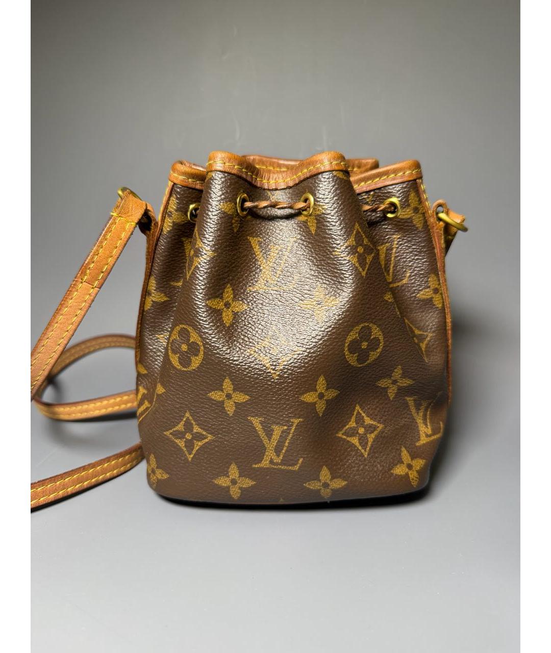 LOUIS VUITTON Коричневая кожаная сумка тоут, фото 3