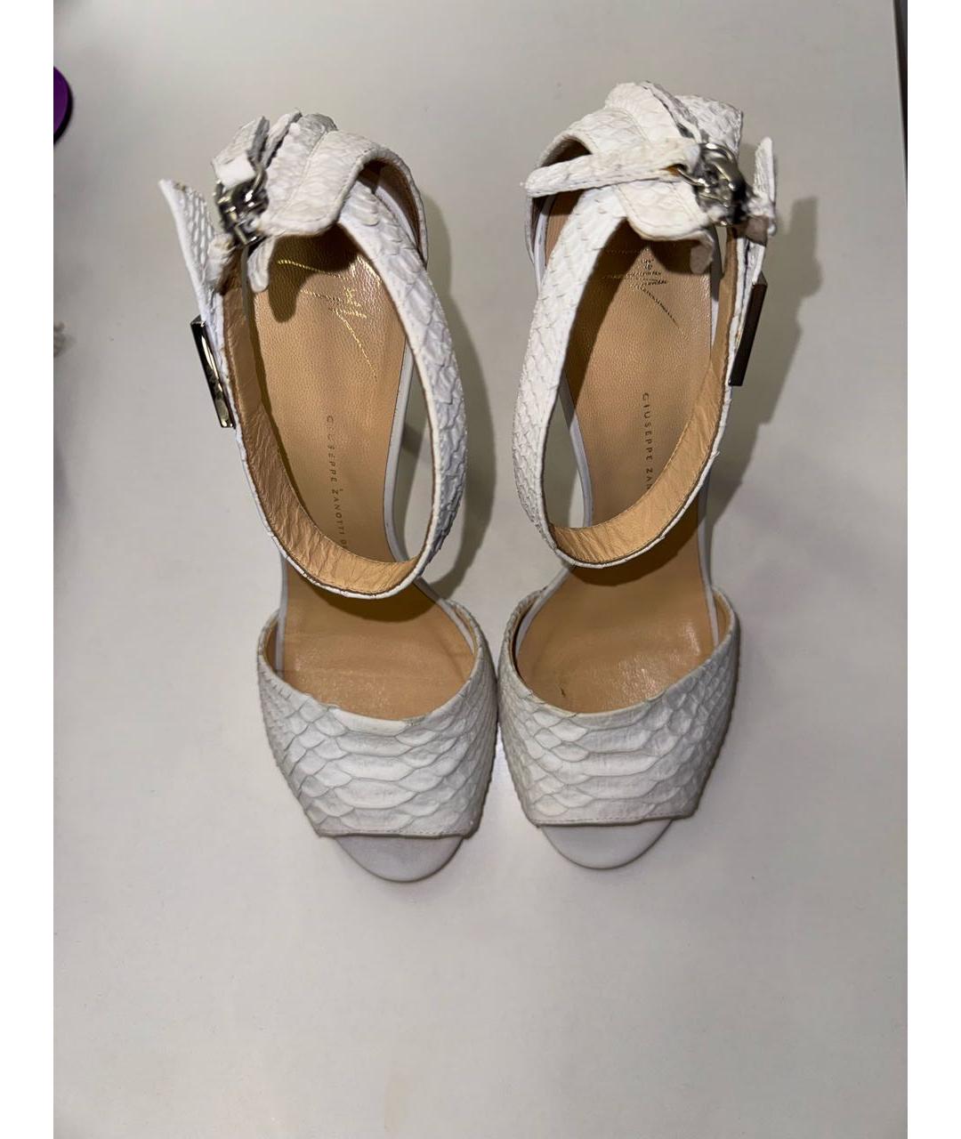 GIUSEPPE ZANOTTI DESIGN Бежевые кожаные босоножки, фото 2