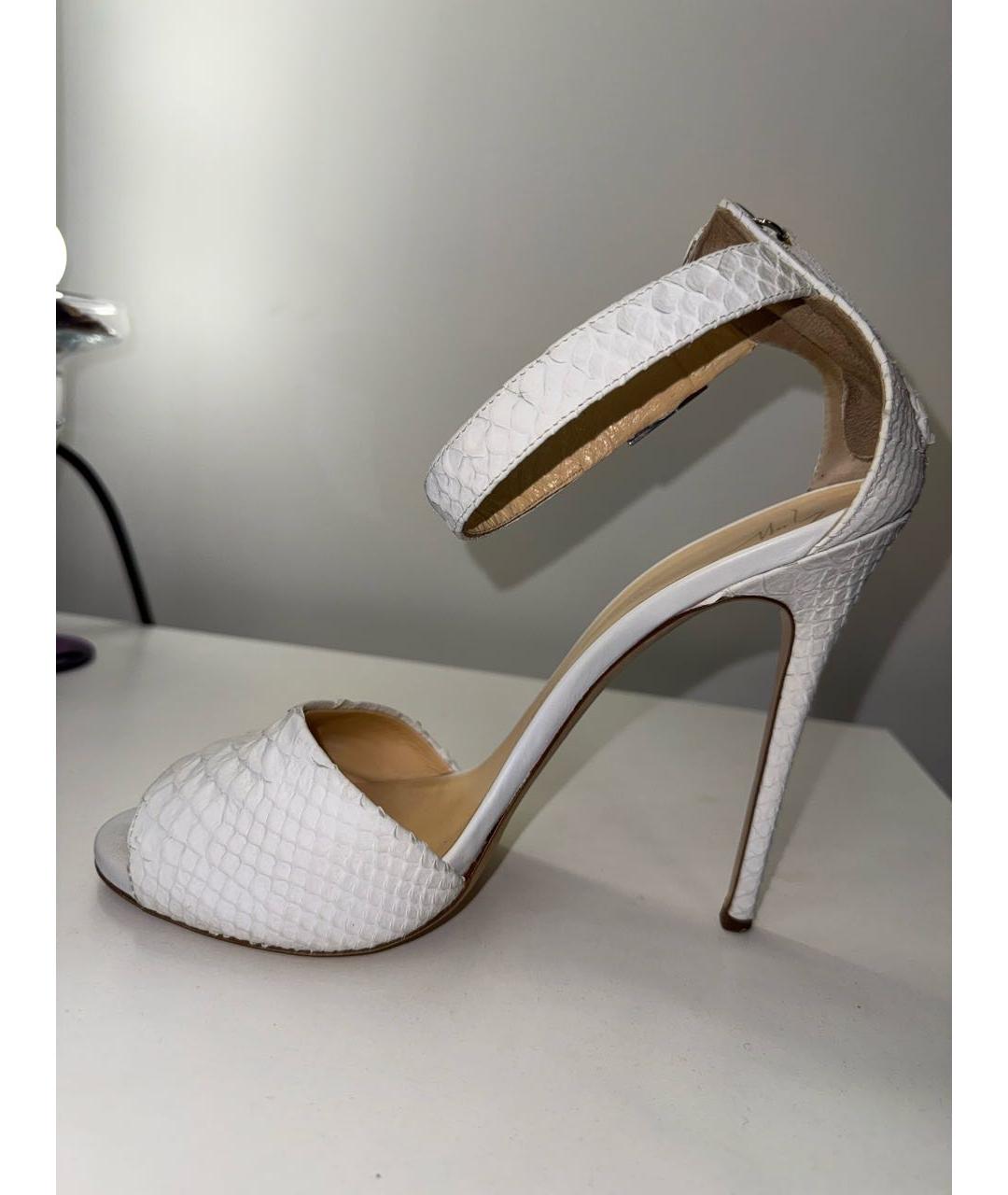 GIUSEPPE ZANOTTI DESIGN Бежевые кожаные босоножки, фото 8