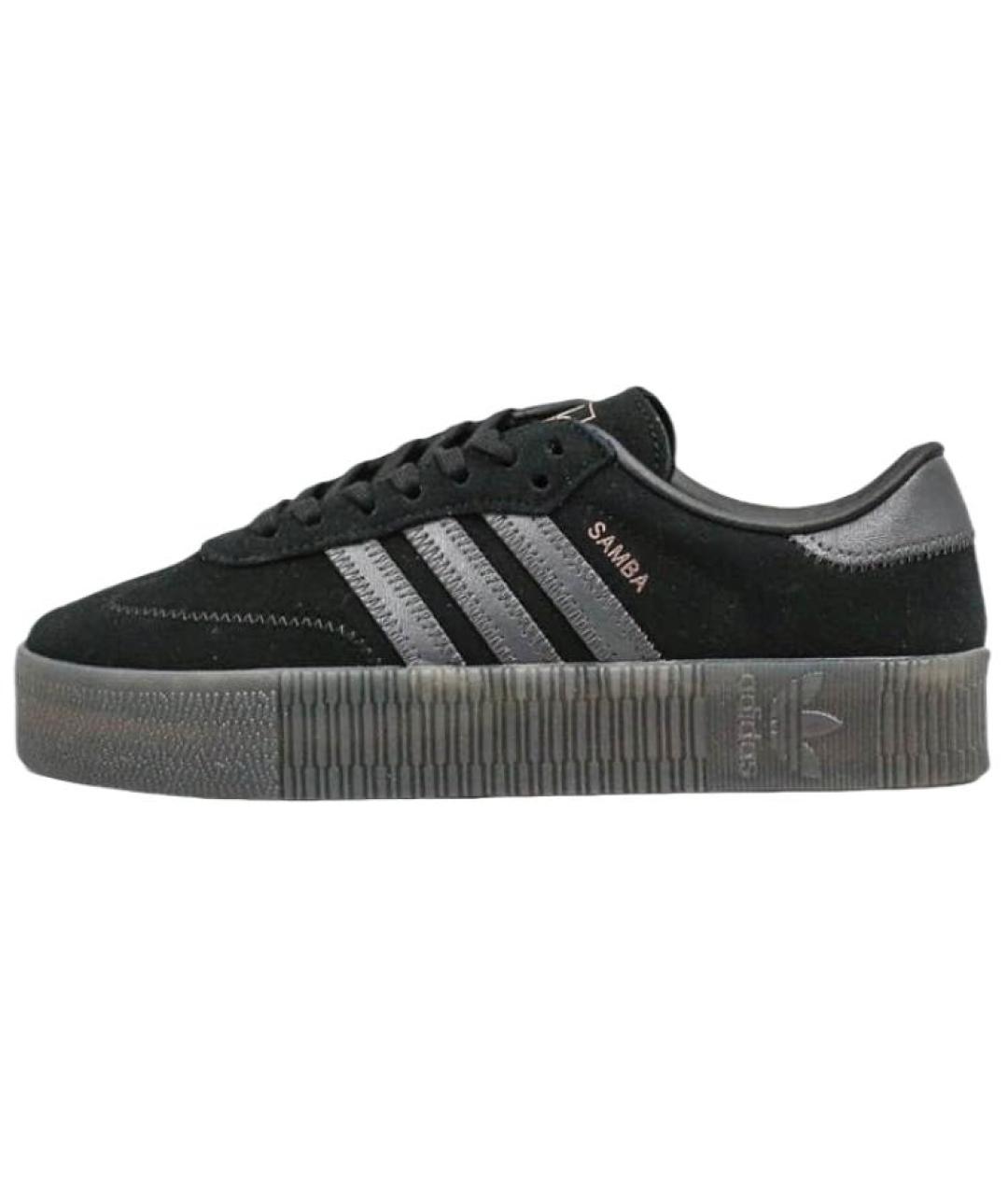 ADIDAS Черные замшевые кеды, фото 2