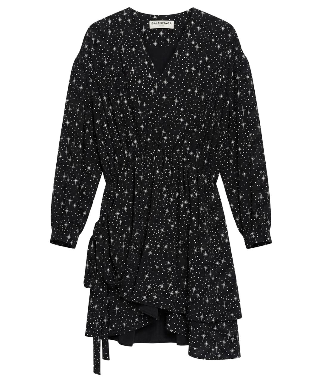 BALENCIAGA Черное полиэстеровое платье, фото 1