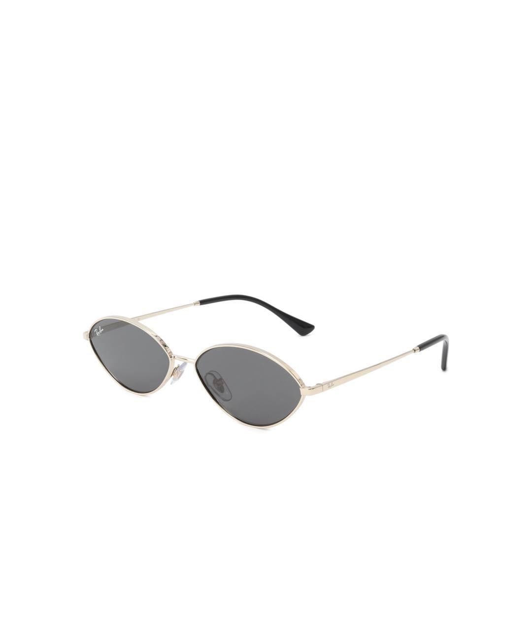 RAY BAN Серебряные металлические солнцезащитные очки, фото 4